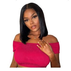12 Inch Straight Bob Wig Human Hair 13x6 Lace Front